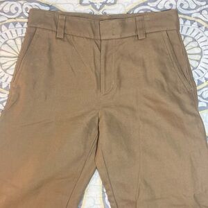 VINCE 246 Tap Pants Tan Size 12 Cotton Linen Blend